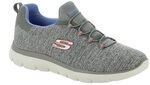 Skechers Damen Summits Quick Getaway Turnschuhe, Grey Blue, 39 EU Weit