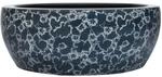 vidaXL Aufsatzwaschbecken Schwarz und Blau Rund &Oslash;41x14 cm Keramik
