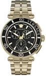 Versace Herren-Armbanduhr mit Quarzuhrwerk, Armband und Geh&auml;use aus Edelstahl,