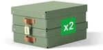 Leitz Puro Flache Aufbewahrungsbox mit Deckel, Medium, 2er-Set, Box 8 L, stapelbar,