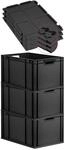 PROREGAL SuperSparSet 3x Eurobox NextGen Grip mit Scharnierdeckel & schwarzen