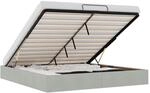 vidaXL Ottoman-Bett ohne Matratze Hellgrau 200x200 cm Samt, Bettrahmen, Bettgestell