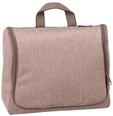 reisenthel toiletbag XL Herringbone Mokka - praktischer Kulturbeutel mit Haken,