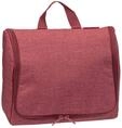 reisenthel toiletbag XL Twist Maroon - praktischer Kulturbeutel mit Haken,