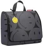 reisenthel toiletbag XL Smiley Grey - praktischer Kulturbeutel mit Haken,