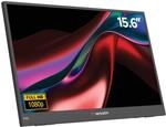 Verbatim Portable Monitor, mobiler 15,6" Full HD Bildschirm, leichtes Design,