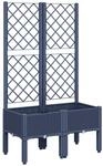vidaXL Pflanzk&uuml;bel mit Rankgitter, Rankhilfe mit erh&ouml;htem Design Rattan-Optik,