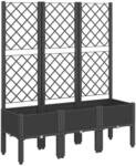vidaXL Pflanzk&uuml;bel mit Rankgitter, Blumenk&uuml;bel mit Rattan-Optik, Blumenkasten...