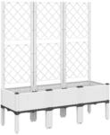 vidaXL Pflanzk&uuml;bel mit Rankgitter, Blumenk&uuml;bel mit Rattan-Optik, Blumenkasten...