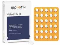 BIO-H-TIN Vitamin H 5 mg (Biotin) für gesunde Haare & Nägel, 30 Tabletten...