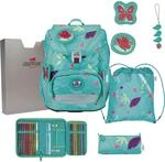 DerDieDas Schulranzen ErgoFlex Light Set 6-teilig Butterfly Garden t&uuml;rkis