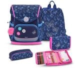Belmil Premium Compact Plus ergonomisches Schulranzen Set 5 - teilig, AGR, Brustgurt,