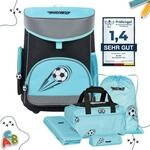 MUWO Kinder Schulranzen Set 5tlg. ergonomischer leichter Schulrucksack mit