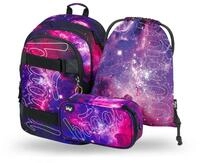 Baagl Schulrucksack Set Jungen M&auml;dchen 3 Teilig, Schultasche ab 3. Klasse,