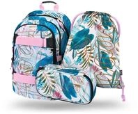 Baagl Schulrucksack Set Jungen M&auml;dchen 3 Teilig, Schultasche ab 3. Klasse,