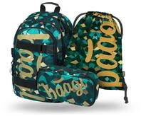 Baagl Schulrucksack Set Jungen M&auml;dchen 3 Teilig, Schultasche ab 3. Klasse,