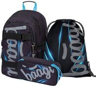 Baagl Schulrucksack Set Jungen M&auml;dchen 3 Teilig, Schultasche ab 3. Klasse,