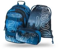 Baagl Schulrucksack Set Jungen 3 Teilig, Schultasche ab 3. Klasse, Grundschule Ranzen