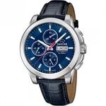 JAGUAR Swiss Made Uhr Automatik Herren aus Leder Blau | Analog, Kalender,