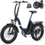 Touroll S2 Klappbar E-Bike Herren, 20"&times;4.0" All-Terrain Reifen, 150km Reichweite,