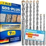 S&R Professional SDS Steinbohrer Set 7-tlg., 5mm - 12mm, SDS plus Bohrer Set, Premium