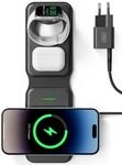 INIU 15W MagSafe Ladestation 3 in 1, Faltbares Wireless Charger Qi2-Zertifikat Reise