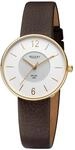 REGENT Damen-Uhren Analog Solar One Size Dunkelbraun 32020783