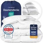 CALMONT - Daunendecke 240x220 als Warme Winterdecke I Oeko-Tex & DownPass