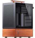 Jonsbo T7 Micro-ATX PC-Geh&auml;use &ndash; Schwarz | mATX Case mit Aluminium & Holzgriff,