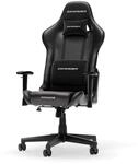 DXRacer Prince L Schwarz PVC Leder das Orginal Gaming Stuhl, Schreibtischstuhl,