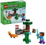 LEGO Minecraft Steves Abenteuer in der Taiga - Spielzeug mit Steve Minifigur -