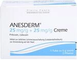 ANESDERM 25 mg/g + 25 mg/g Creme + 2 Pflaster 5 g