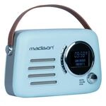 Madison FREESOUND VR30BL Retro Kofferradio mit DAB, FM & Bluetooth blau