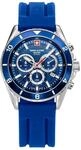 Swiss Alpine Military Herren-Armbanduhr Chronograph Analog Quarz Silikon 7034.9,