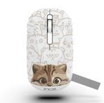 İnca Kabellos Maus mit Katzendesign, Funkmaus IWM-242K, DREI Modus: Bluetooth 5.4 +