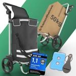 Heimfleiss&reg; Trolley Einkaufstrolley mit 56L Volumen | Einkaufswagen klappbar mit