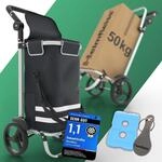 Heimfleiss&reg; Einkaufstrolley klappbar mit 56L Volumen | Einkaufswagen klappbar mit