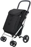 Carlett Einkaufstrolley mit 4 R&auml;dern, faltbar, 64 L Tasche bis 32 kg + 12 L