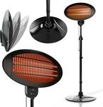 Juskys Infrarotstrahler 2000 W &ndash; Heizstrahler in Schwarz, h&ouml;henverstellbarer