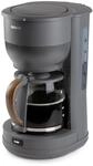DOMO DO754K Kaffeemaschine Wood You Serie - 10 Tassen - 1,25L - Warmhalteplatte -