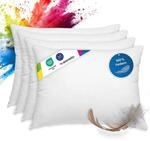 wometo 4er Set Federkissen 100% Federn 40x60-600g Oeko-TEX Sofakissen Kissen