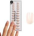 DOONAILS Soft Gel Press On Nails 30er Set Prosecco Square Form Chrome Rosa...