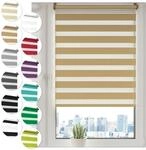 Sonello Doppelrollo Klemmfix ohne Bohren 45 cm x 100cm Beige Fensterrollo | Fenster