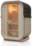 Artsauna Fasssauna Nolvik S, Outdoor-Sauna aus Fichtenholz, 3,6 kW Ofen, LED,