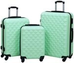 vidaXL Hartschale Trolley Set 3-TLG. 4 360-Grad-Rollen Hartschalenkoffer...