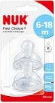 NUK First Choice+ Anti-Colic-Trinksauger Silikon | kiefergerechte NUK Form | Gr&ouml;&szlig;e