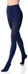 Yenita Warme Damen Baumwoll Strumpfhose, Strickstrumpfhose Uni Farben (46-48,