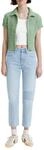 Levi's Damen Jeanshose 501 Crop High Rise, Straight Fit, Blau (Cheer Camp), W28/L28