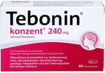 Tebonin konzent 240 mg | 60 Tabletten | st&auml;rkt Ged&auml;chtnis & Konzentration 