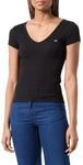Tommy Jeans Damen Tjw Slim Essential Rib V Dw0dw17385 Andere Oberteile, Black